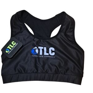 TLC Total Life Changes Black Sports Bra Size L